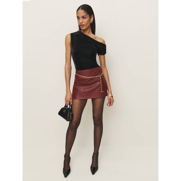 Reformation Belle Knit Off-Shoulder Asymmetrical Top - M - Picture 5 of 6